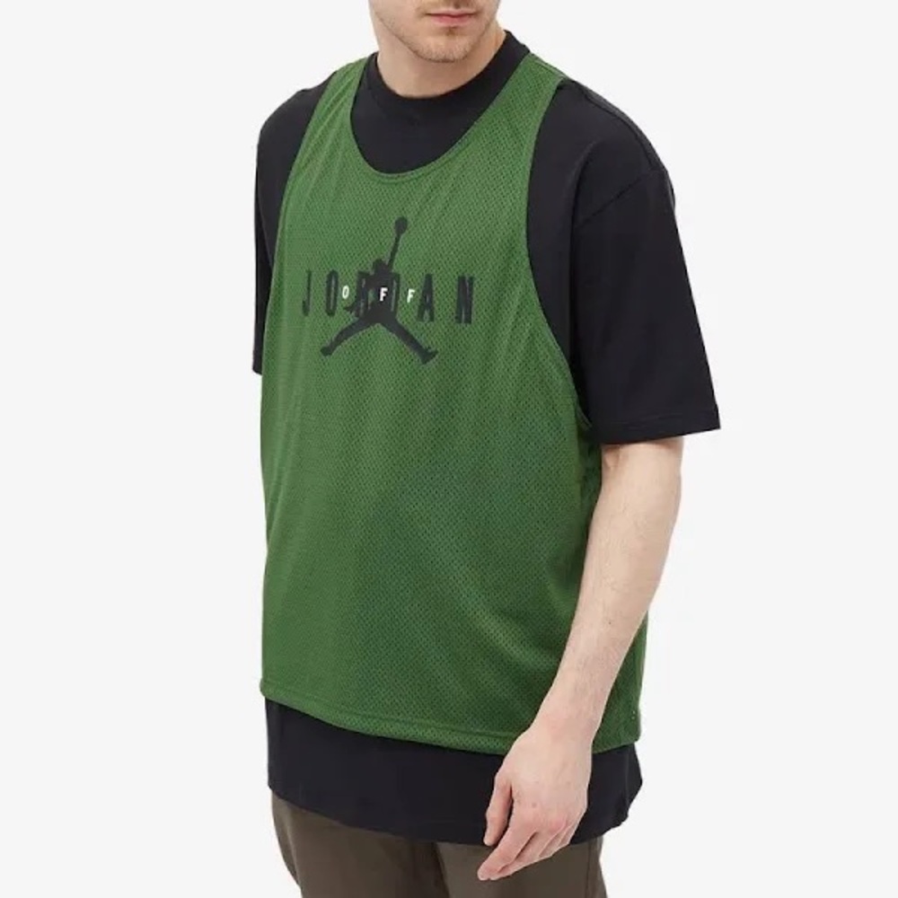 Air Jordan x Off White Nike Jersey Shirt Oversized Black Green Size 3X EUC